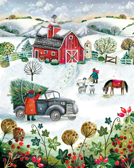 00035213DEV- Deva Evans is represented by Pure Art Licensing Agency - Christmas Greeting Card Design