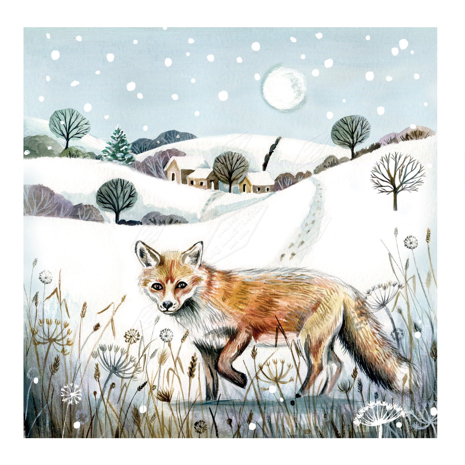 00035231DEV- Deva Evans is represented by Pure Art Licensing Agency - Christmas Greeting Card Design