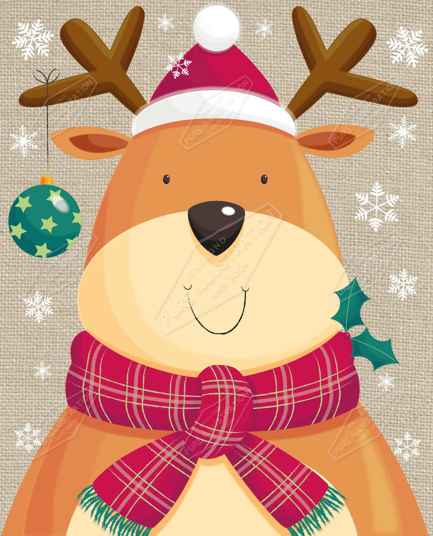 00035270SPI- Sarah Pitt is represented by Pure Art Licensing Agency - Christmas Greeting Card Design