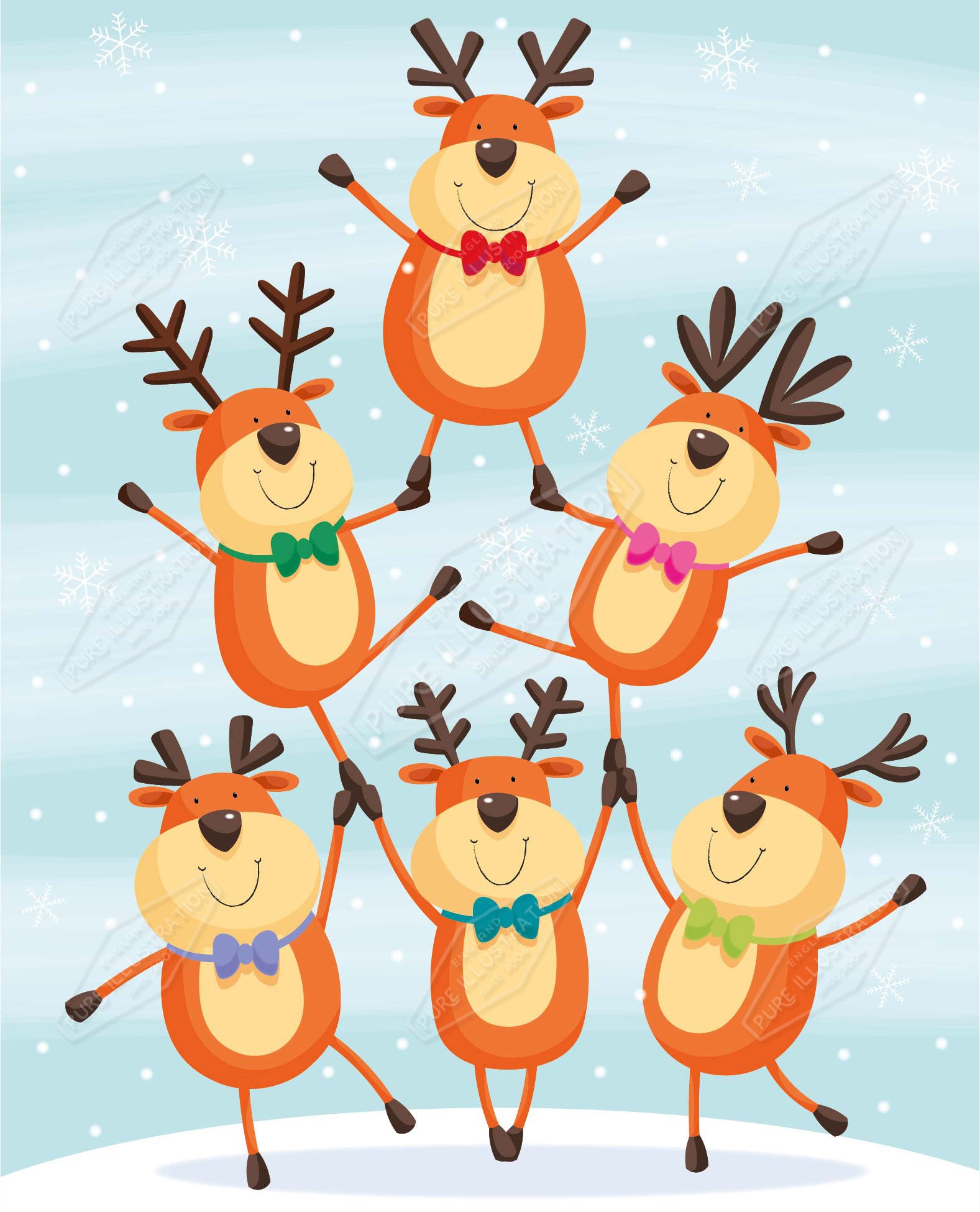 00035279SPI- Sarah Pitt is represented by Pure Art Licensing Agency - Christmas Greeting Card Design