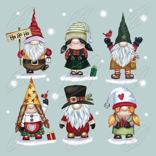 00035445DEV - Deva Evans is represented by Pure Art Licensing Agency - Christmas Greeting Card Design