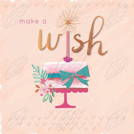 00035471SLA- Sarah Lake is represented by Pure Art Licensing Agency - Birthday Greeting Card Design