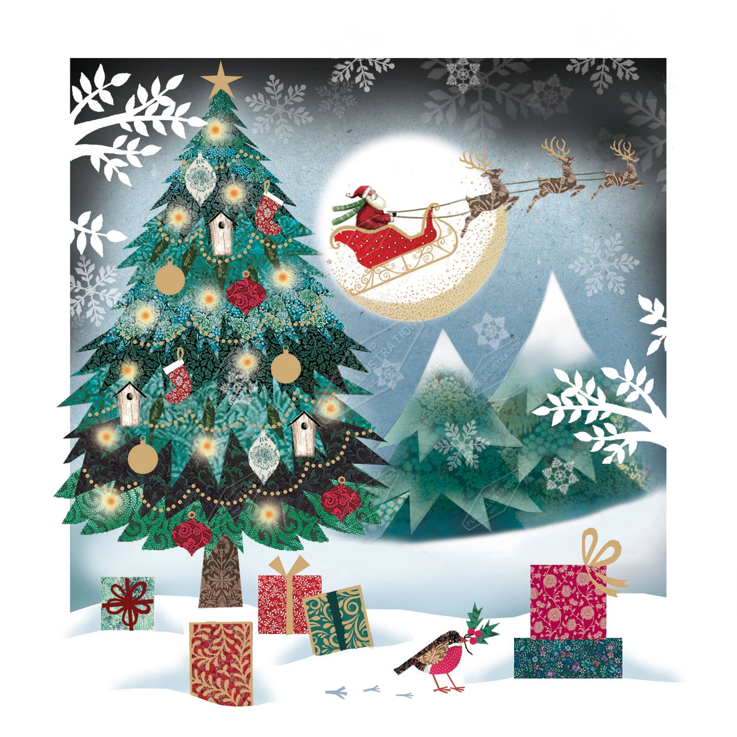 00035524DEV - Deva Evans is represented by Pure Art Licensing Agency - Christmas Greeting Card Design