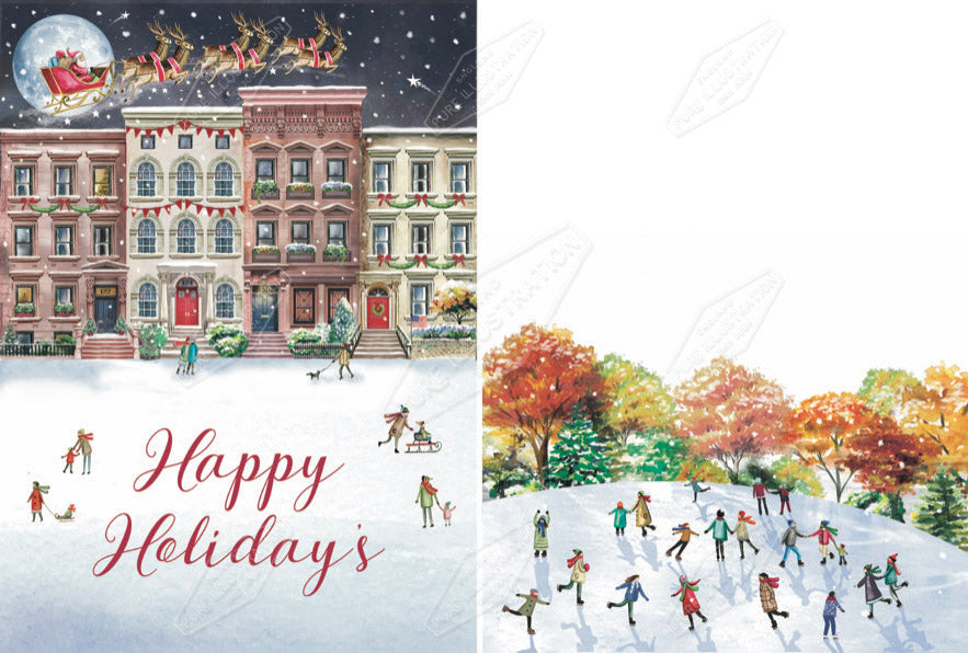 00035577DEVb - Deva Evans is represented by Pure Art Licensing Agency - Christmas Greeting Card Design